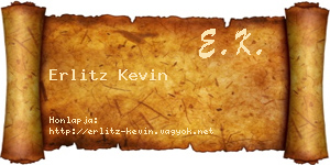 Erlitz Kevin névjegykártya