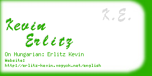 kevin erlitz business card